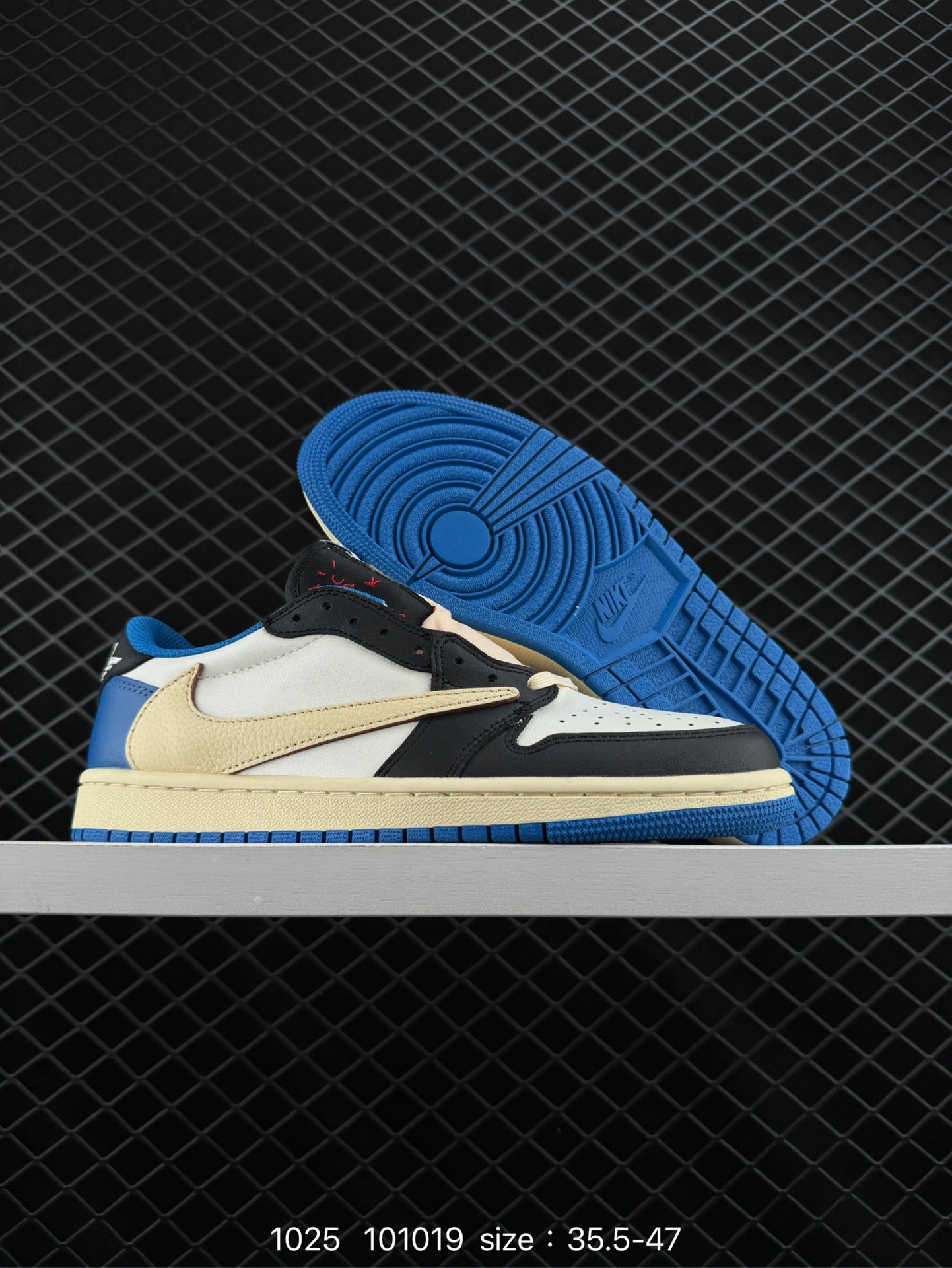 fragment design x Travis Scott x Nike Air Jordan 1 Low OG SP”Black/Green Toe“